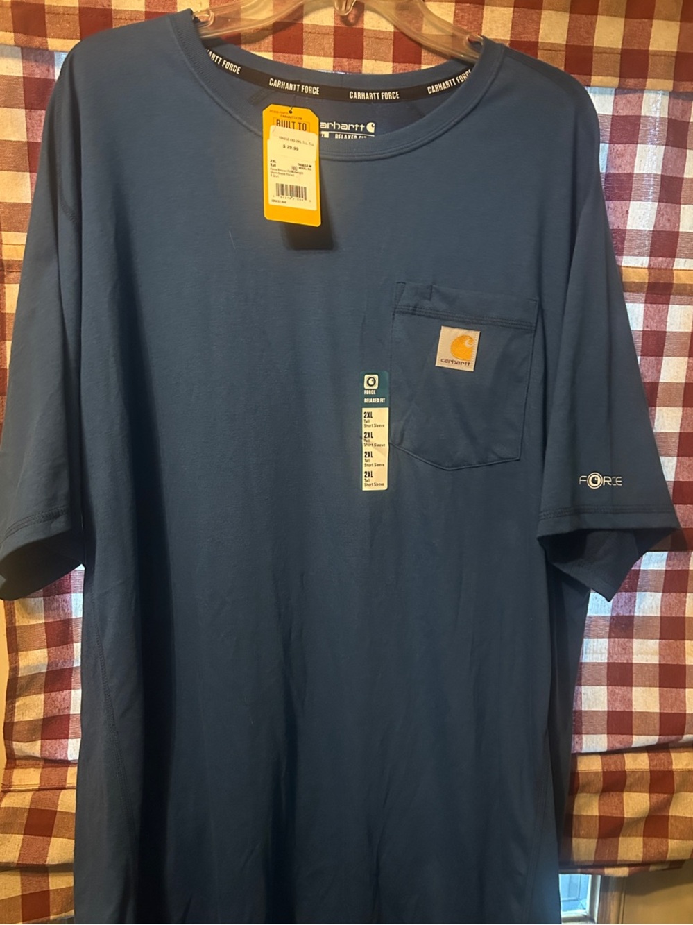 Carhartt Men's Short Sleeve Pocket Tee in Navy Blue
